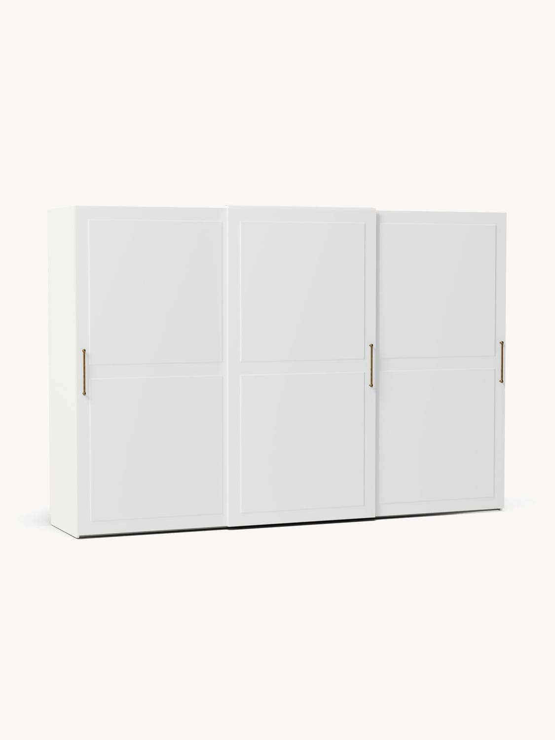 Charlotte Modular Sliding-Door Wardrobe, 300 cm Width, in various sizes — Off-White