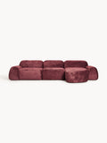 Wolke Modular Teddy Bouclé Corner Sofa (4-seater) — Dark Grey