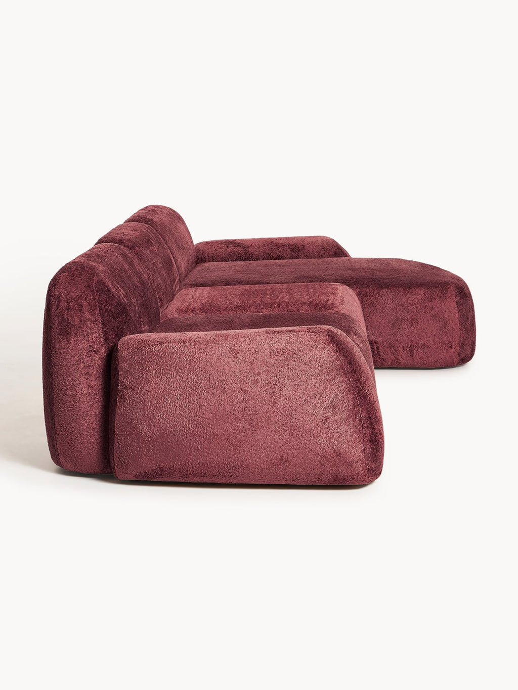 Wolke Modular Teddy Bouclé Corner Sofa (4-seater) — Dark Grey