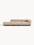 Natalie Modular Ottoman in Teddy Bouclé with Ottoman (left/right) — Sage