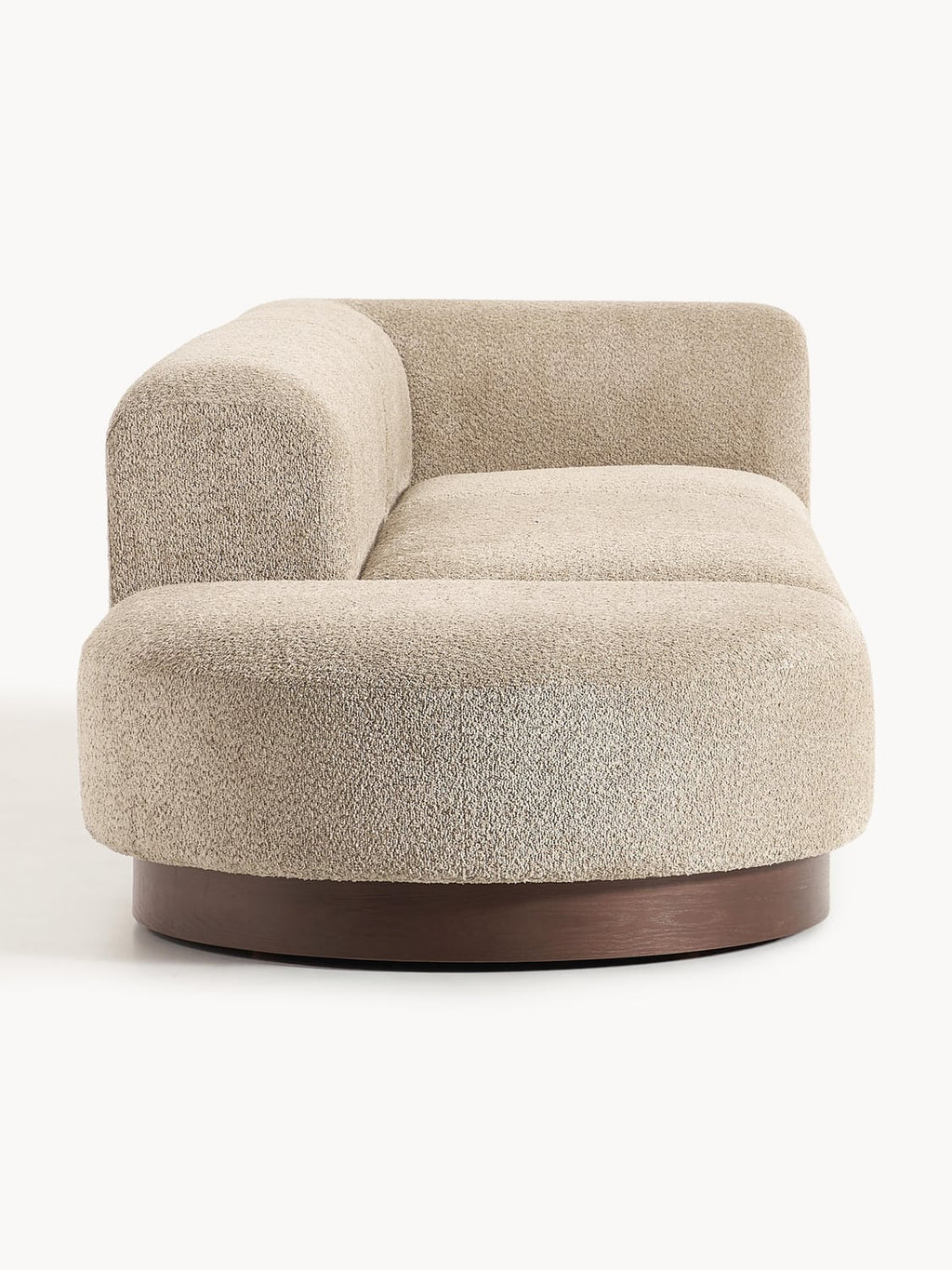 Natalie Modular Ottoman in Teddy Bouclé with Ottoman (left/right) — Sage
