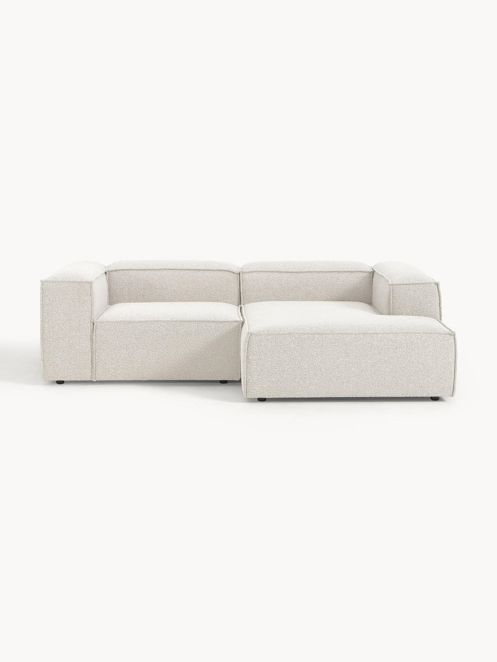 Lennon Modular Bouclé Corner Sofa (2-seater) — Light Grey
