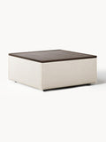 Lennon Sofa Ottoman in Linen Blend with Storage — Oatmeal