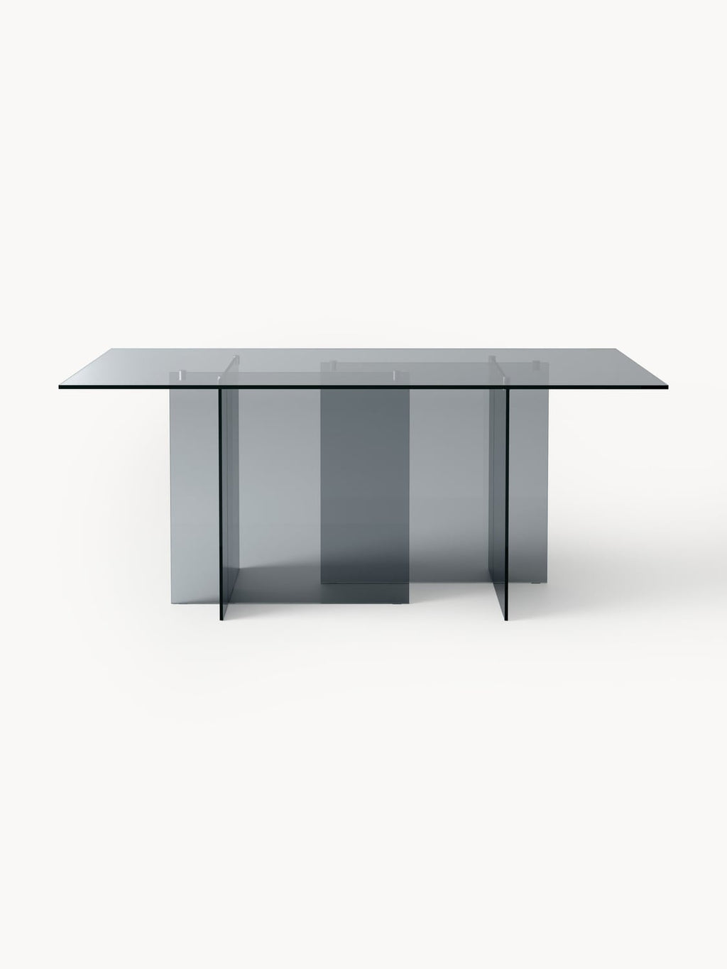 Anouk Dining Table in Glass, 180 x 90 cm — Taupe