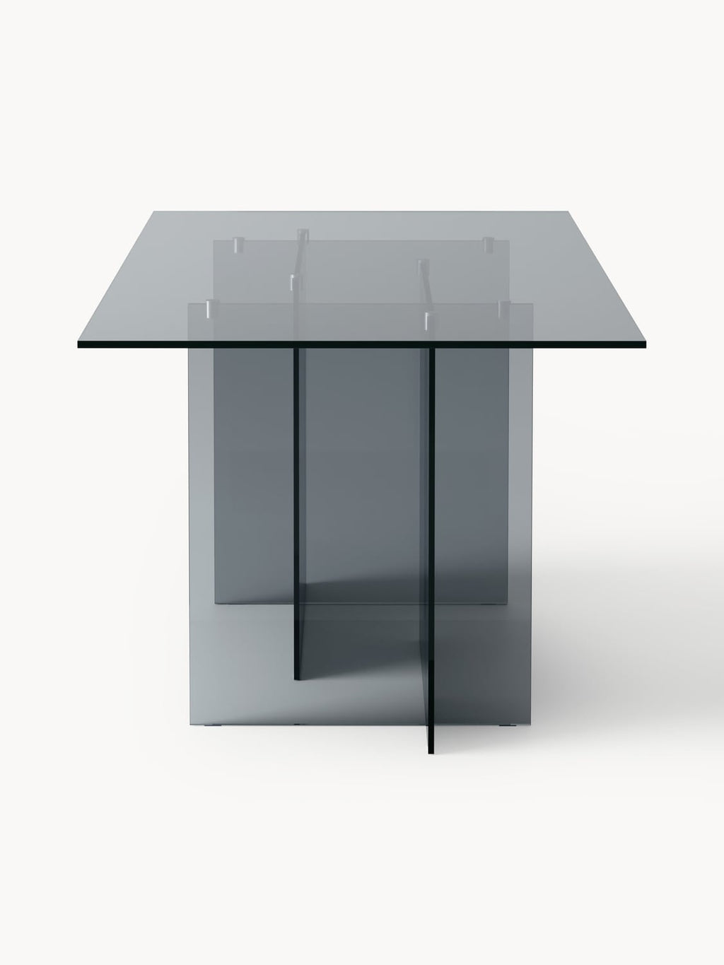 Anouk Dining Table in Glass, 180 x 90 cm — Taupe