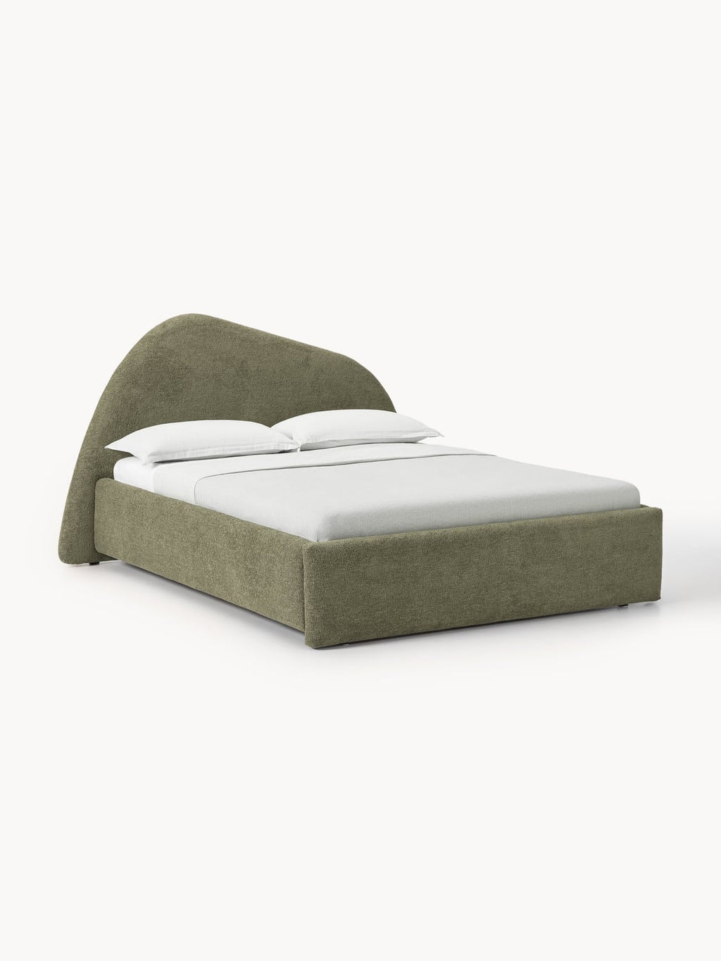 Gary Bouclé Upholstered Bed — Warm Grey