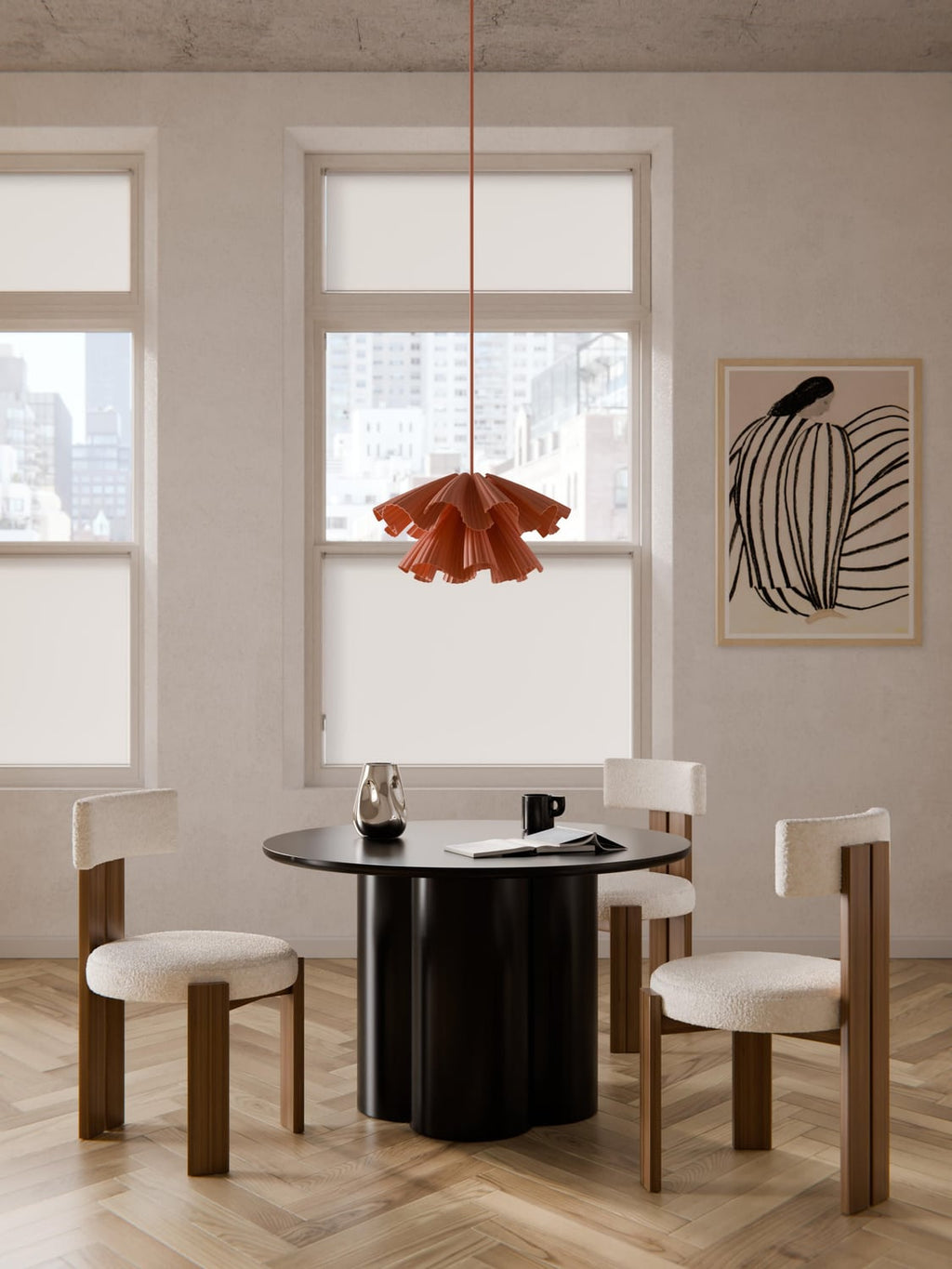 Keva Round Dining Table, Ø 120 cm — Black