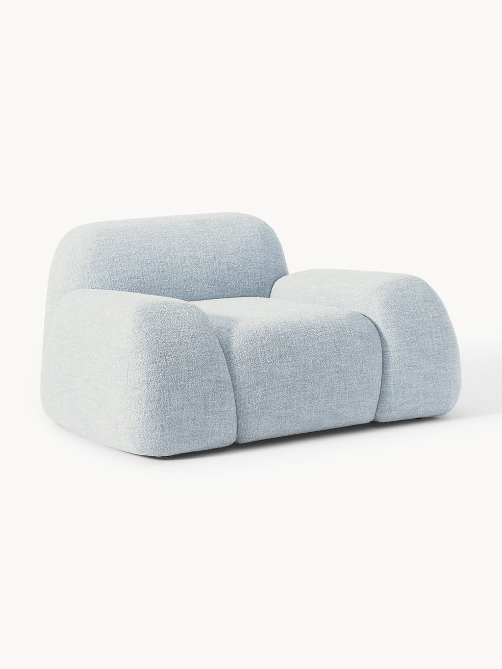 Wolke Bouclé Lounge Chair — Light Blue