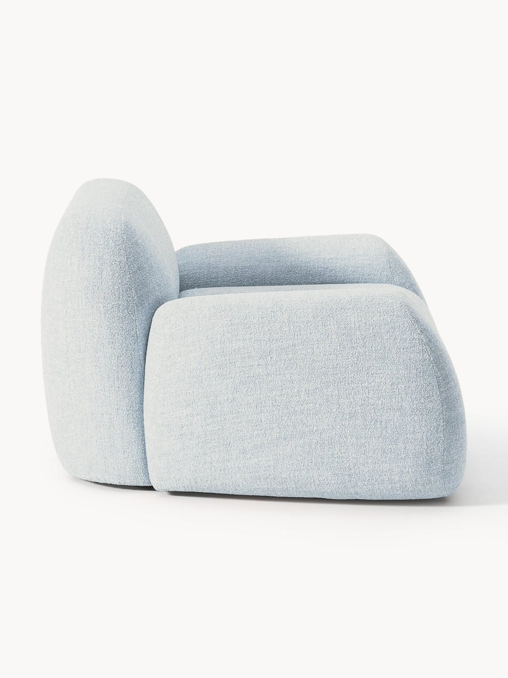 Wolke Bouclé Lounge Chair — Light Blue