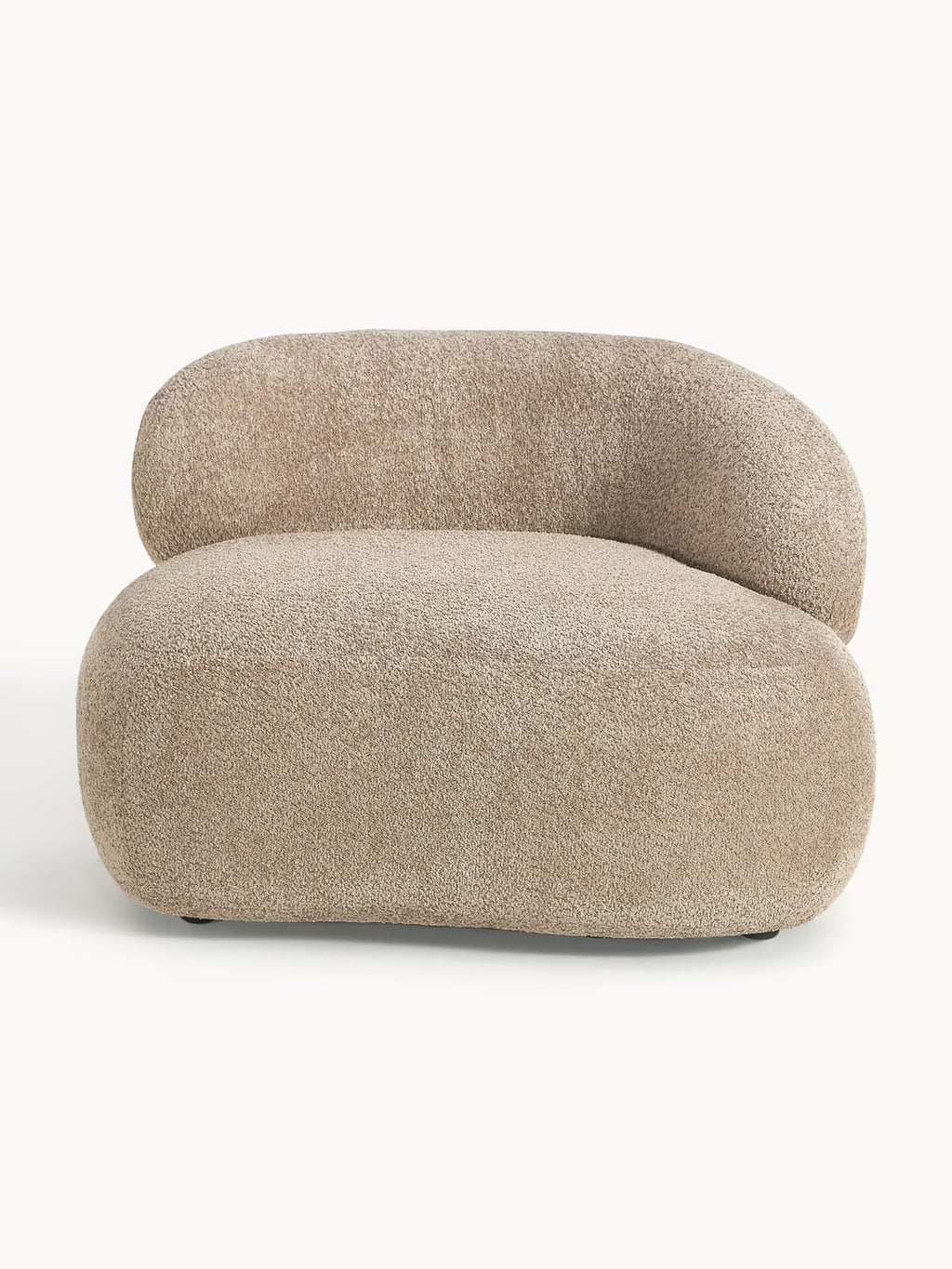 Alba Lounge Chair in Teddy Bouclé — Warm Grey