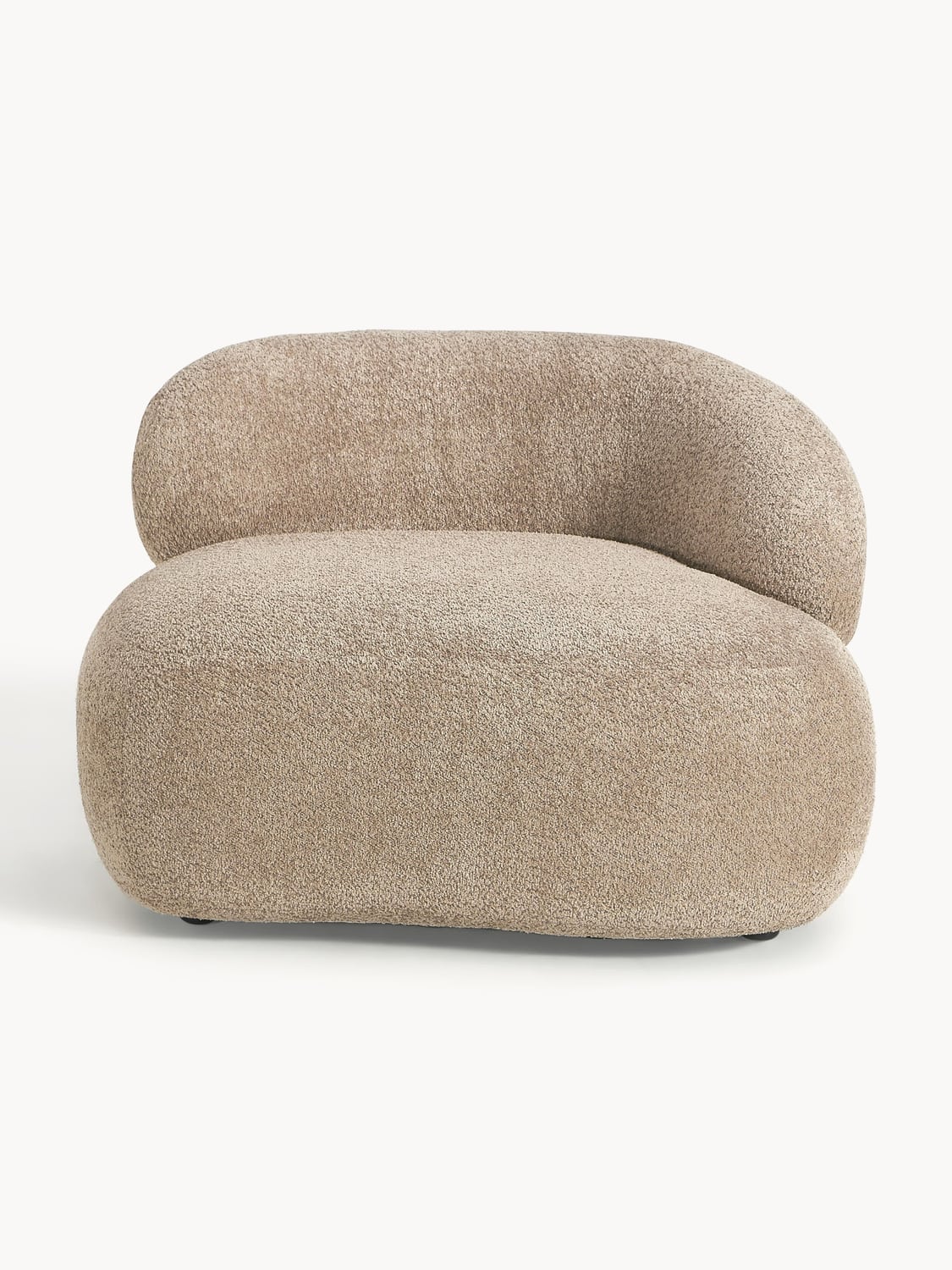 Alba Lounge Chair in Teddy Bouclé — Warm Grey