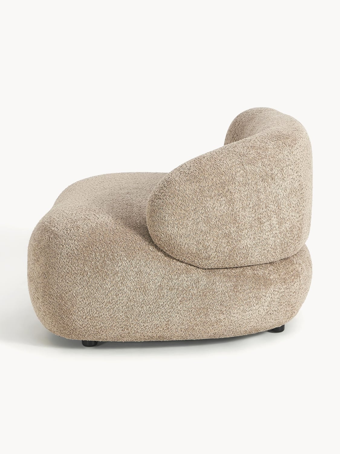 Alba Lounge Chair in Teddy Bouclé — Warm Grey