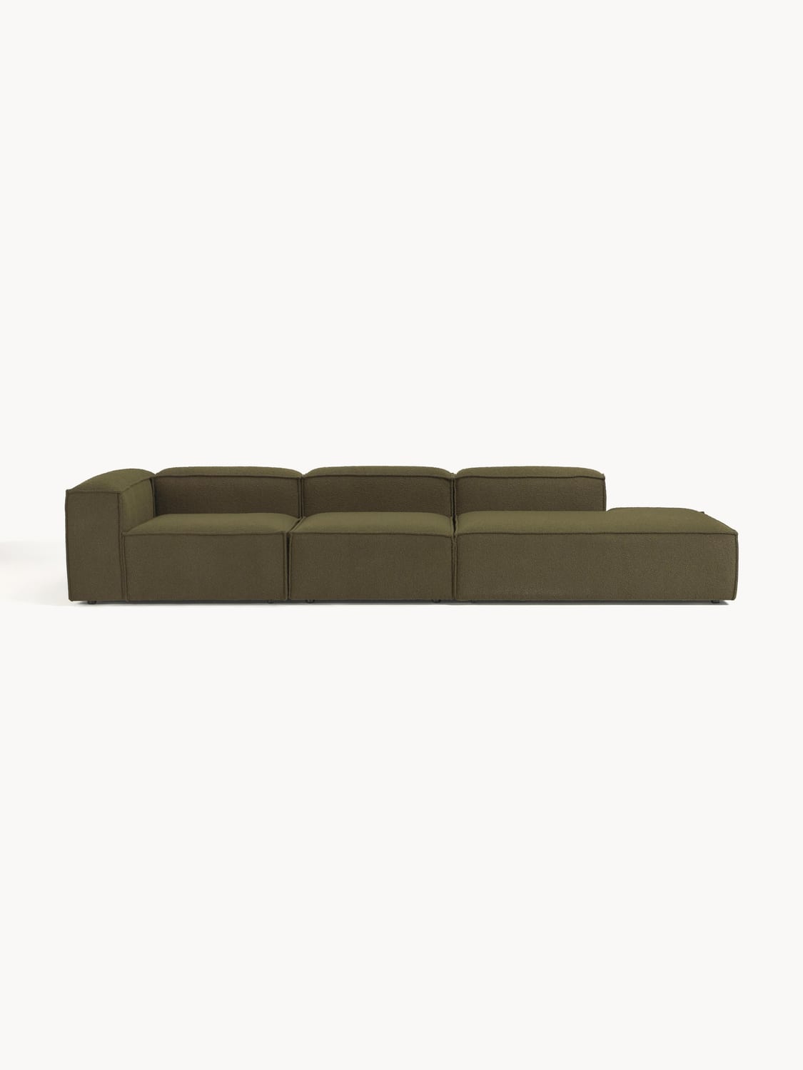 Lennon Modular XL Ottoman in Bouclé — Green