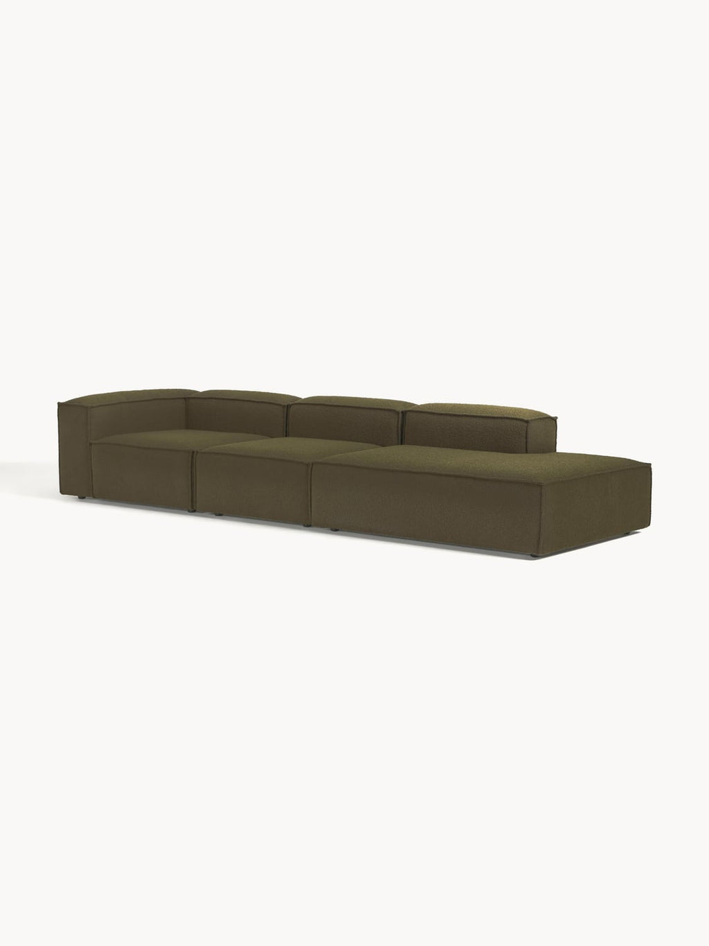 Lennon Modular XL Ottoman in Bouclé — Green