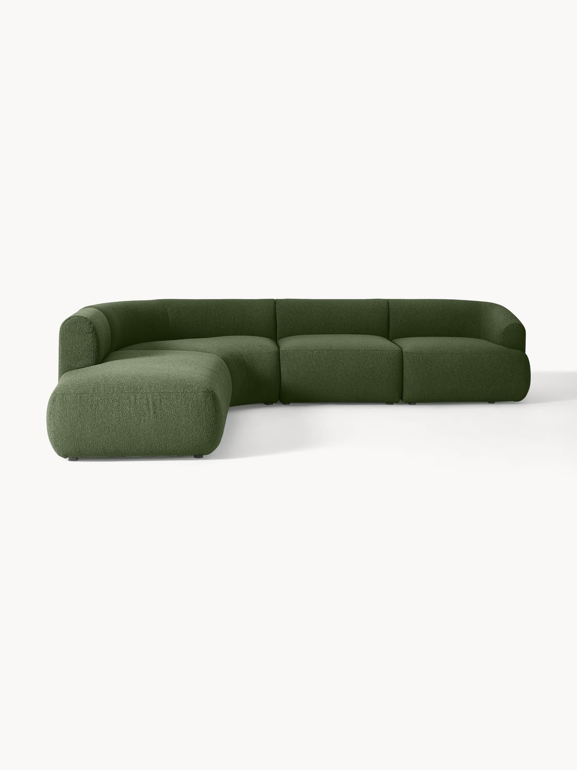 Sofia Modular Bouclé Corner Sofa (4-seater) — Forest Green