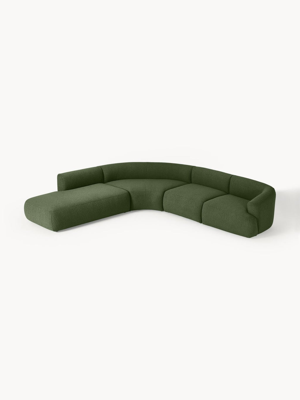 Sofia Modular Bouclé Corner Sofa (4-seater) — Forest Green