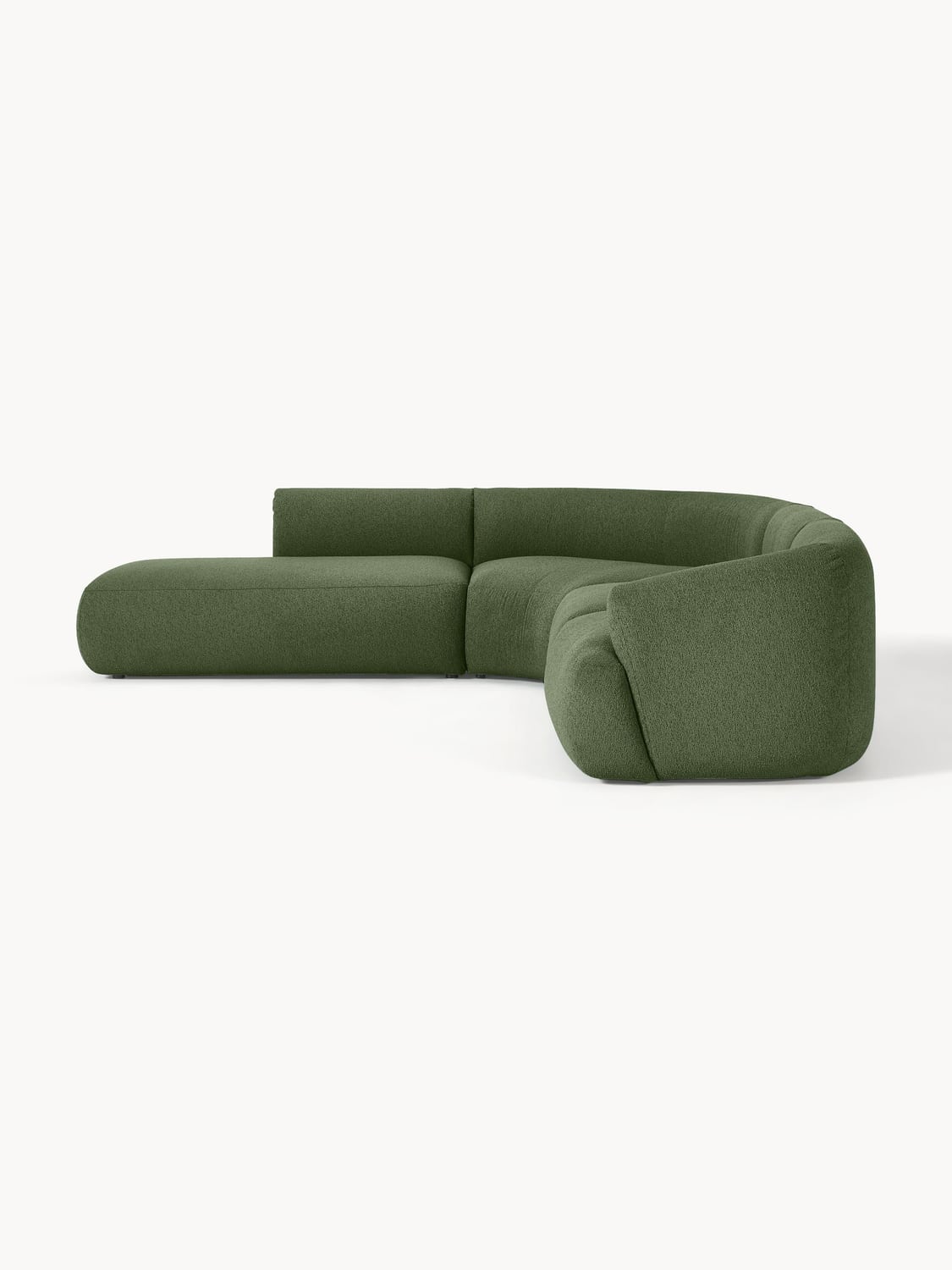 Sofia Modular Bouclé Corner Sofa (4-seater) — Forest Green