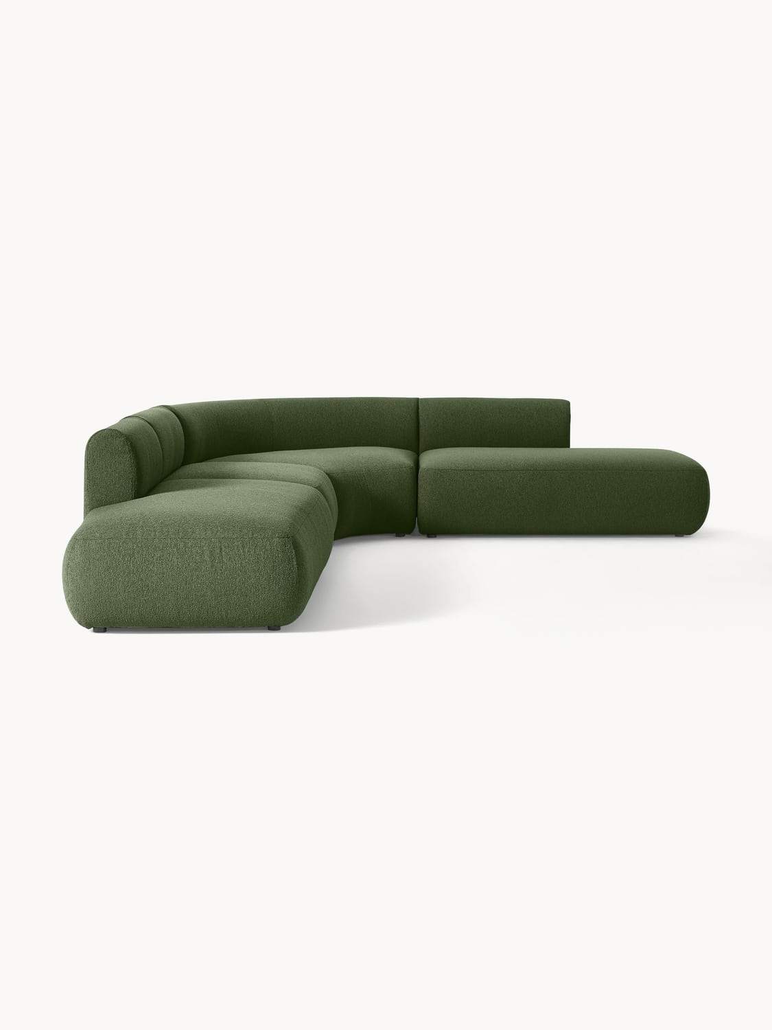 Sofia Modular Bouclé Corner Sofa (4-seater) — Moss Green