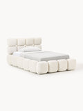 Tayla Single Bed in Teddy Bouclé — Off-White