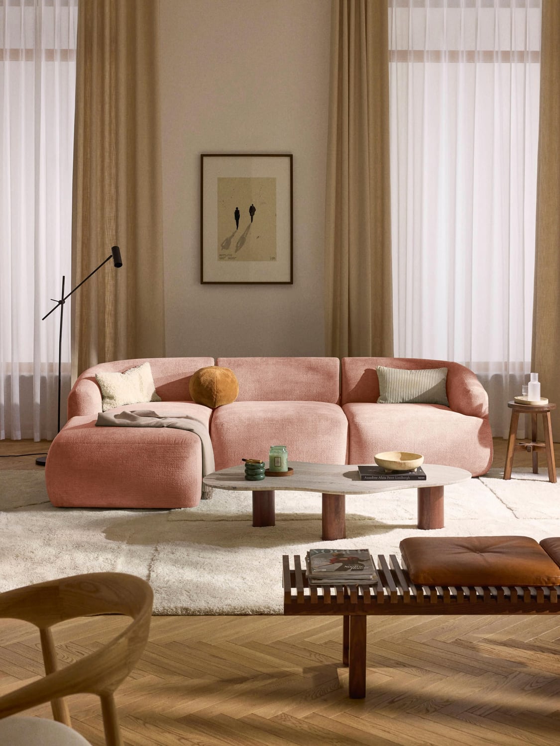 Sofia Modular Corner Sofa (3-seater) — Beige