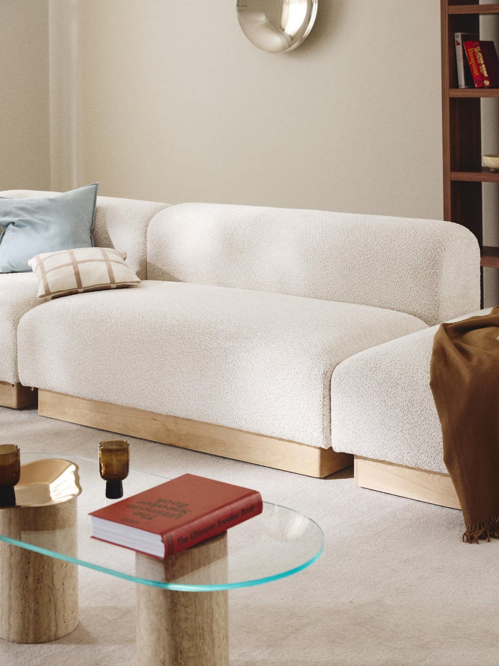 Natalie Sofa (2-seater) in Teddy Bouclé — Off-White