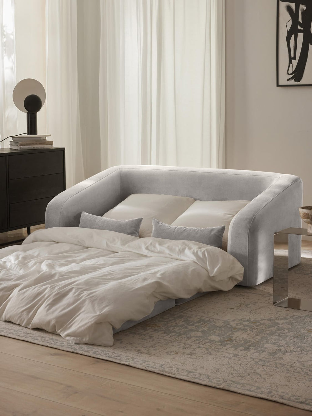 Eliot Sofa Bed (2-seater) — Light Grey