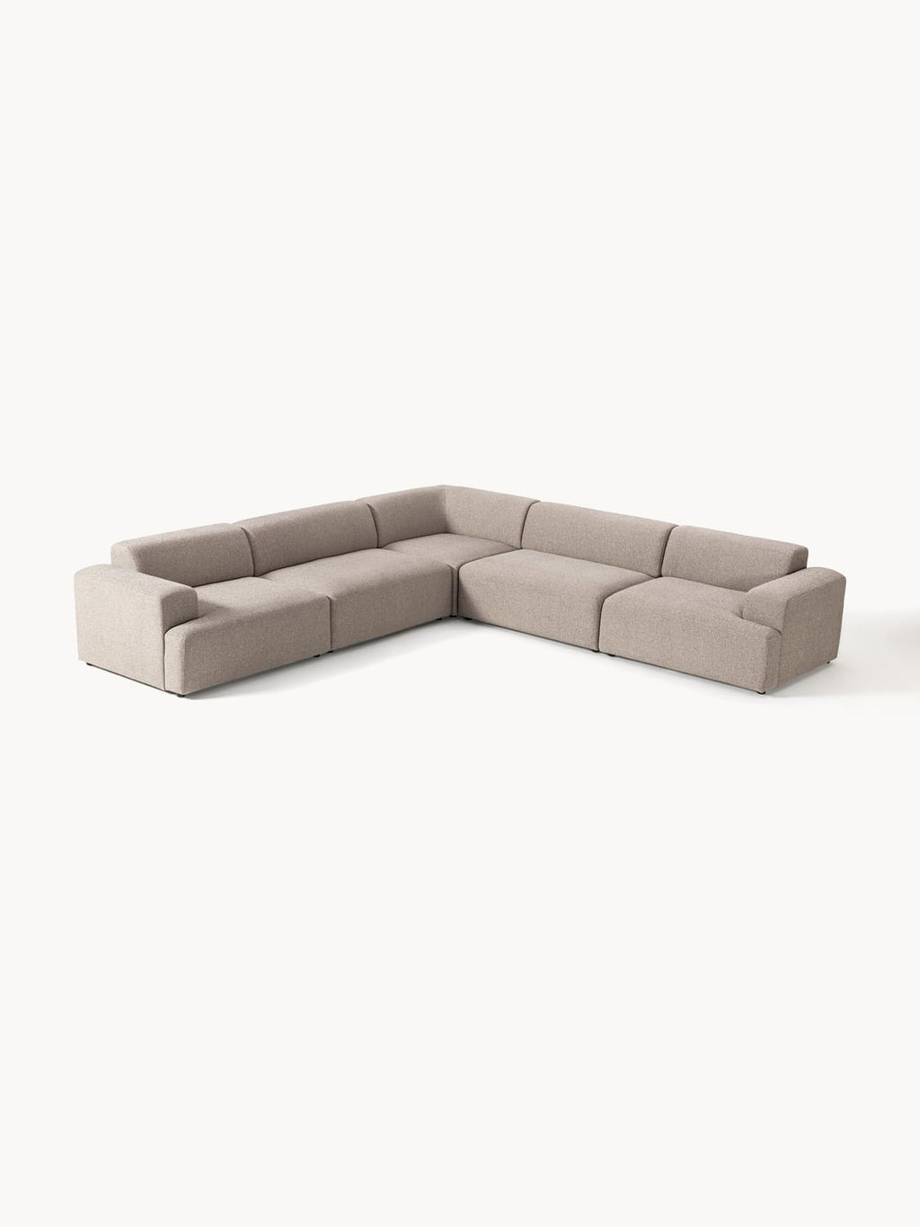 Melva Corner Sofa (4-seater) — Stone Grey