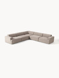 Melva Corner Sofa (4-seater) — Stone Grey