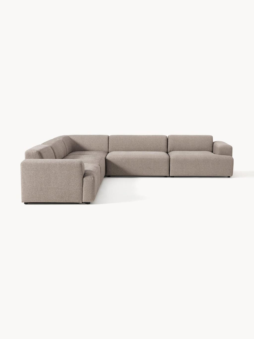Melva Corner Sofa (4-seater) — Stone Grey