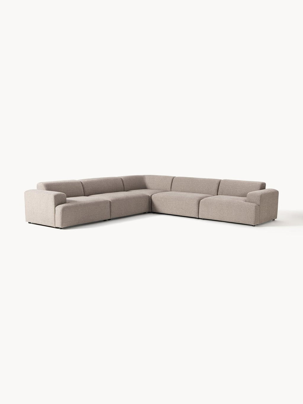Melva Corner Sofa (4-seater) — Stone Grey