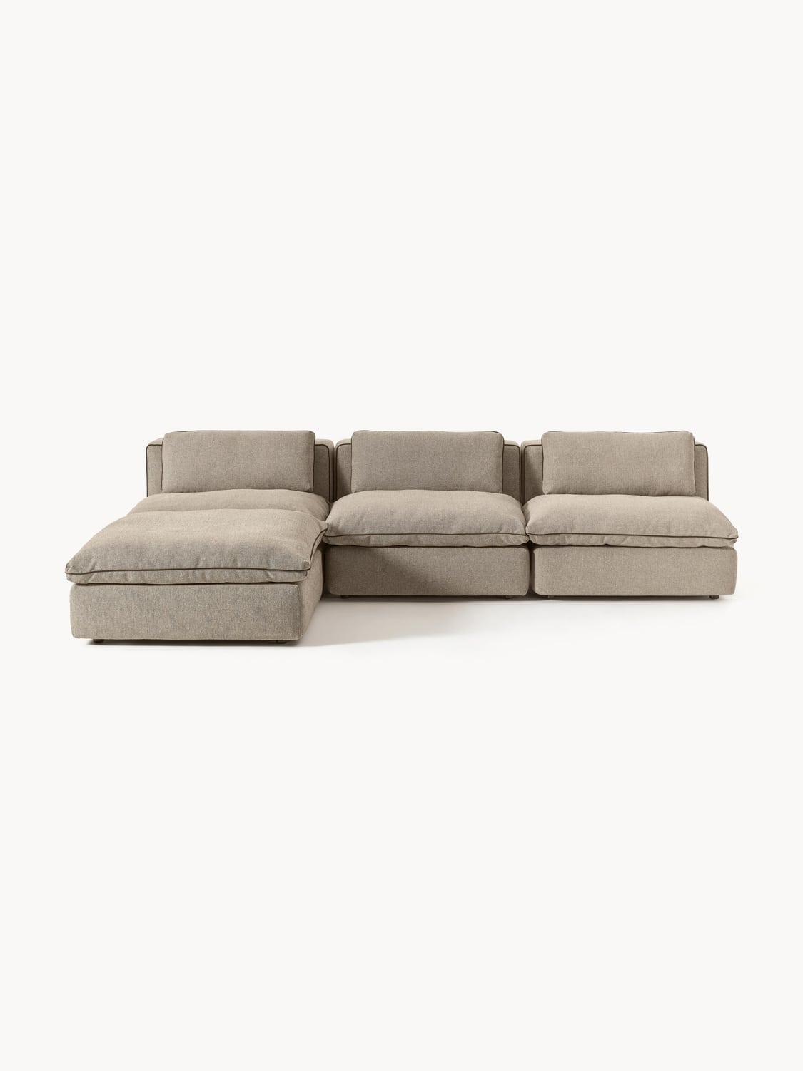 Felix Modular Sofa with Ottoman (left/right) — Taupe