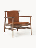 Hayo Armchair in Ash with Leather Seat — Taupe