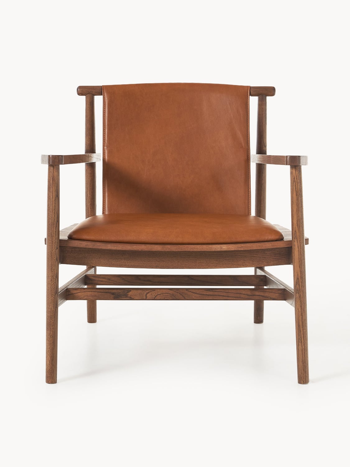 Hayo Armchair in Ash with Leather Seat — Taupe