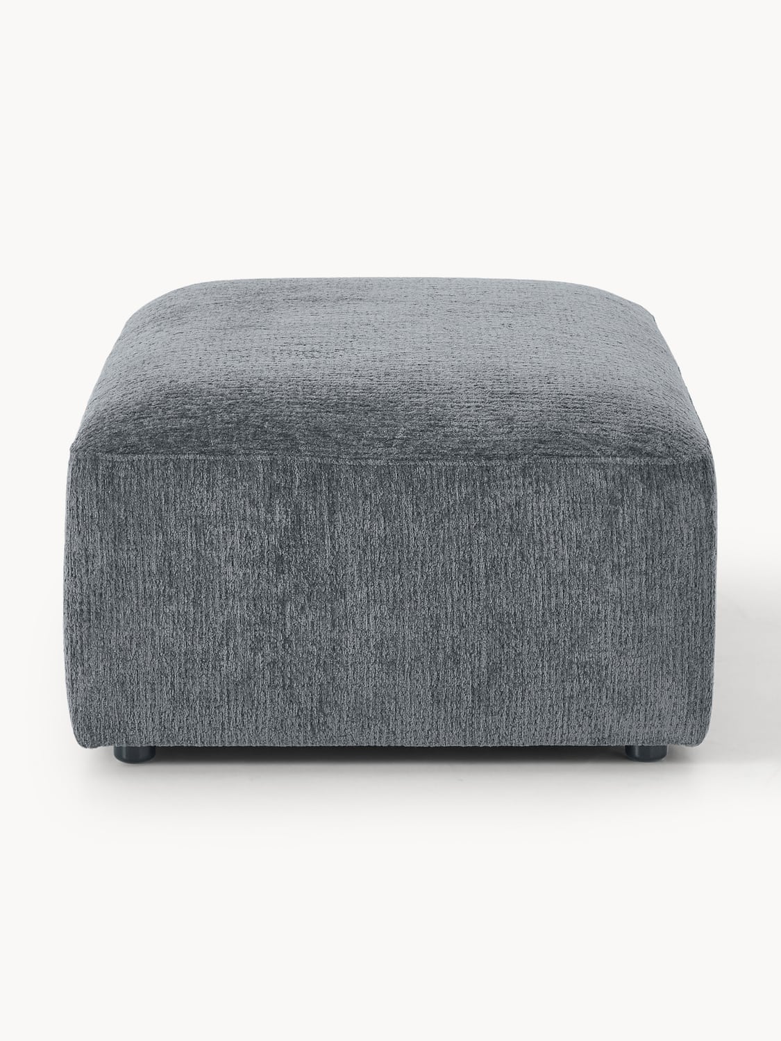Melva Sofa Ottoman, B 99 x T 72 cm — Dark Grey