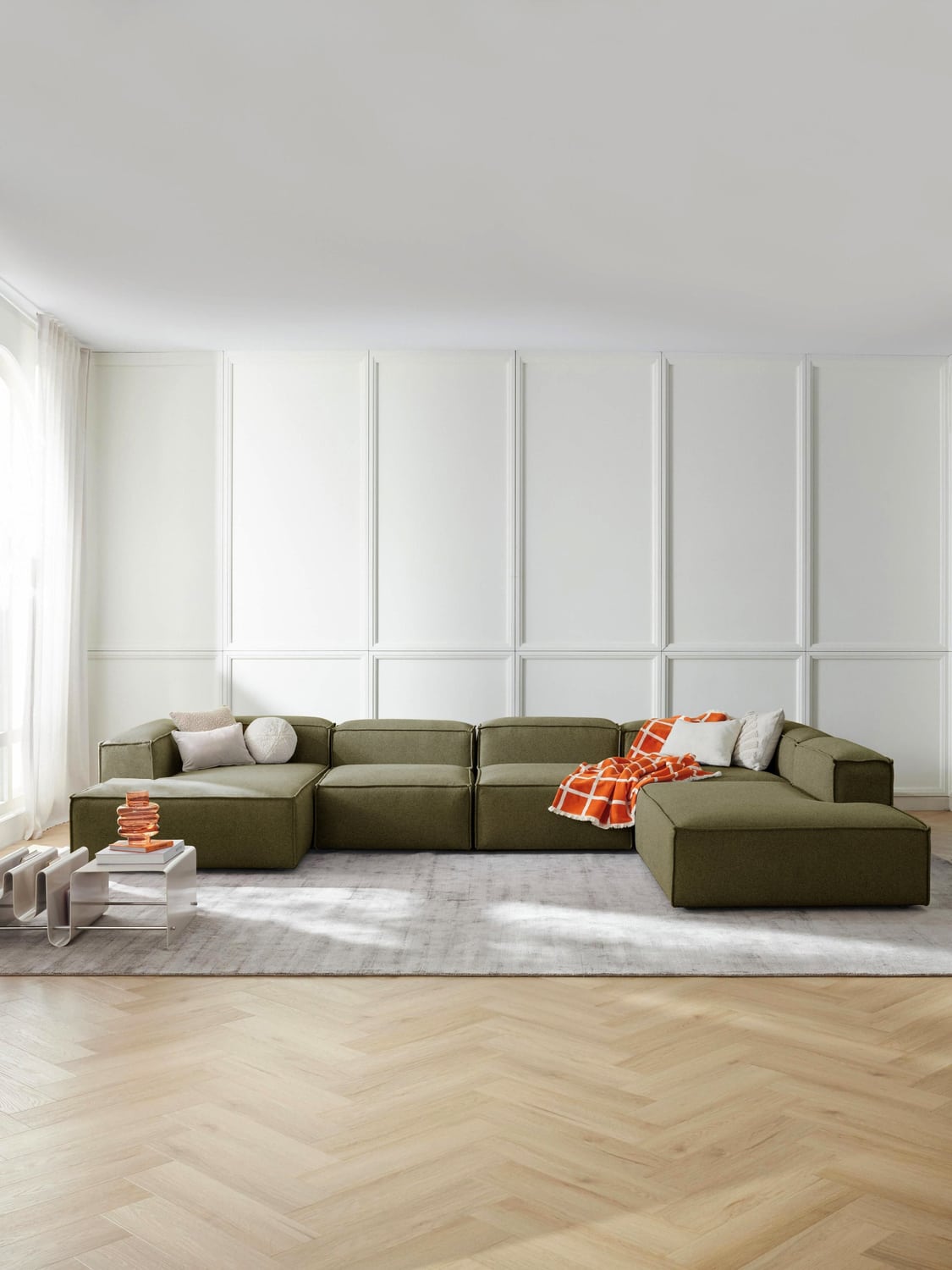 Lennon Modular XL Sofa — Olive