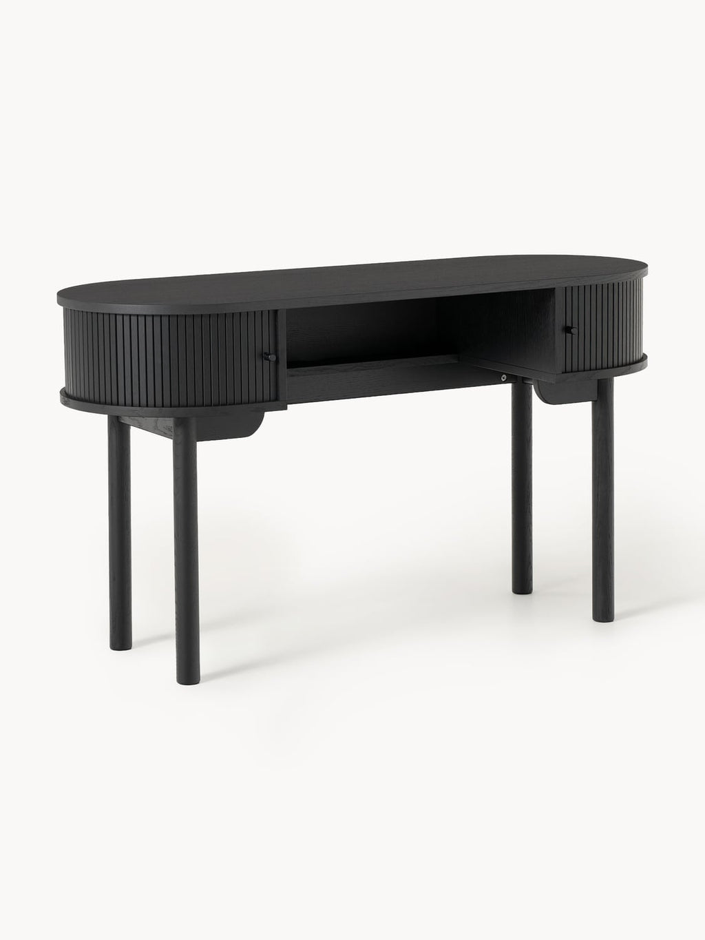 Calary Desk with Fluted Front — Taupe