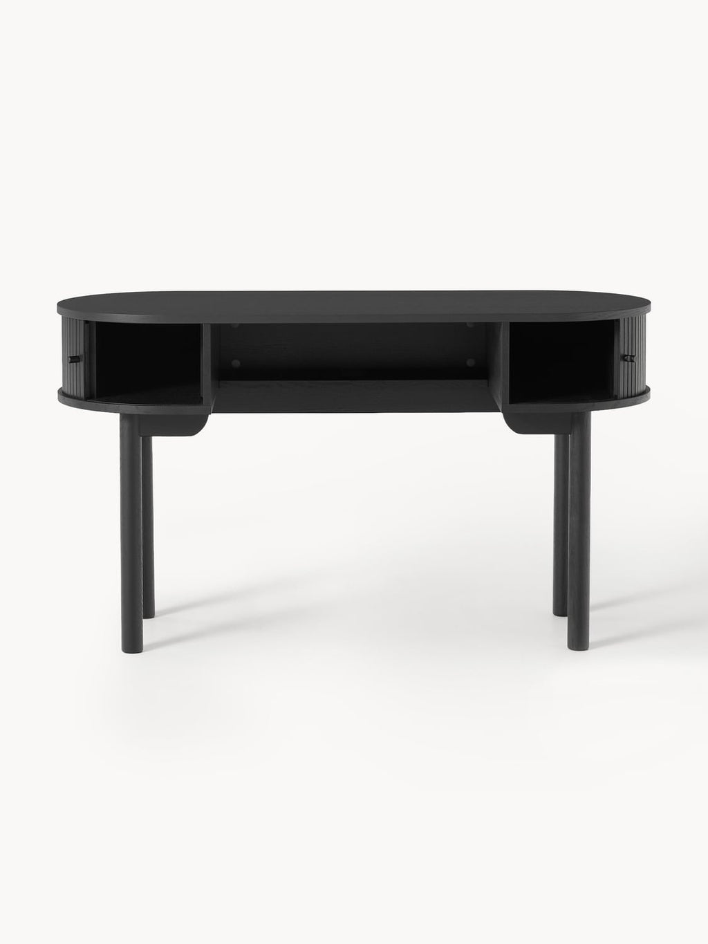 Calary Desk with Fluted Front — Taupe