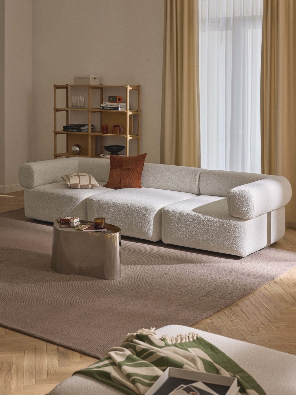Anton Bouclé Middle Module — Light Grey