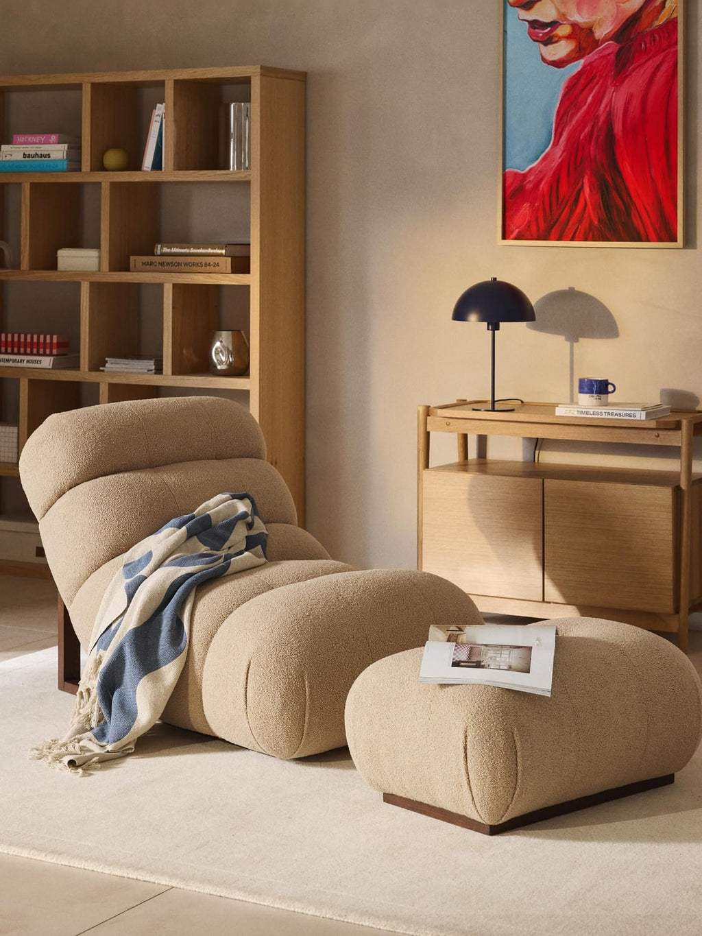 Stanley Teddy-Lounge Chair — Warm Grey