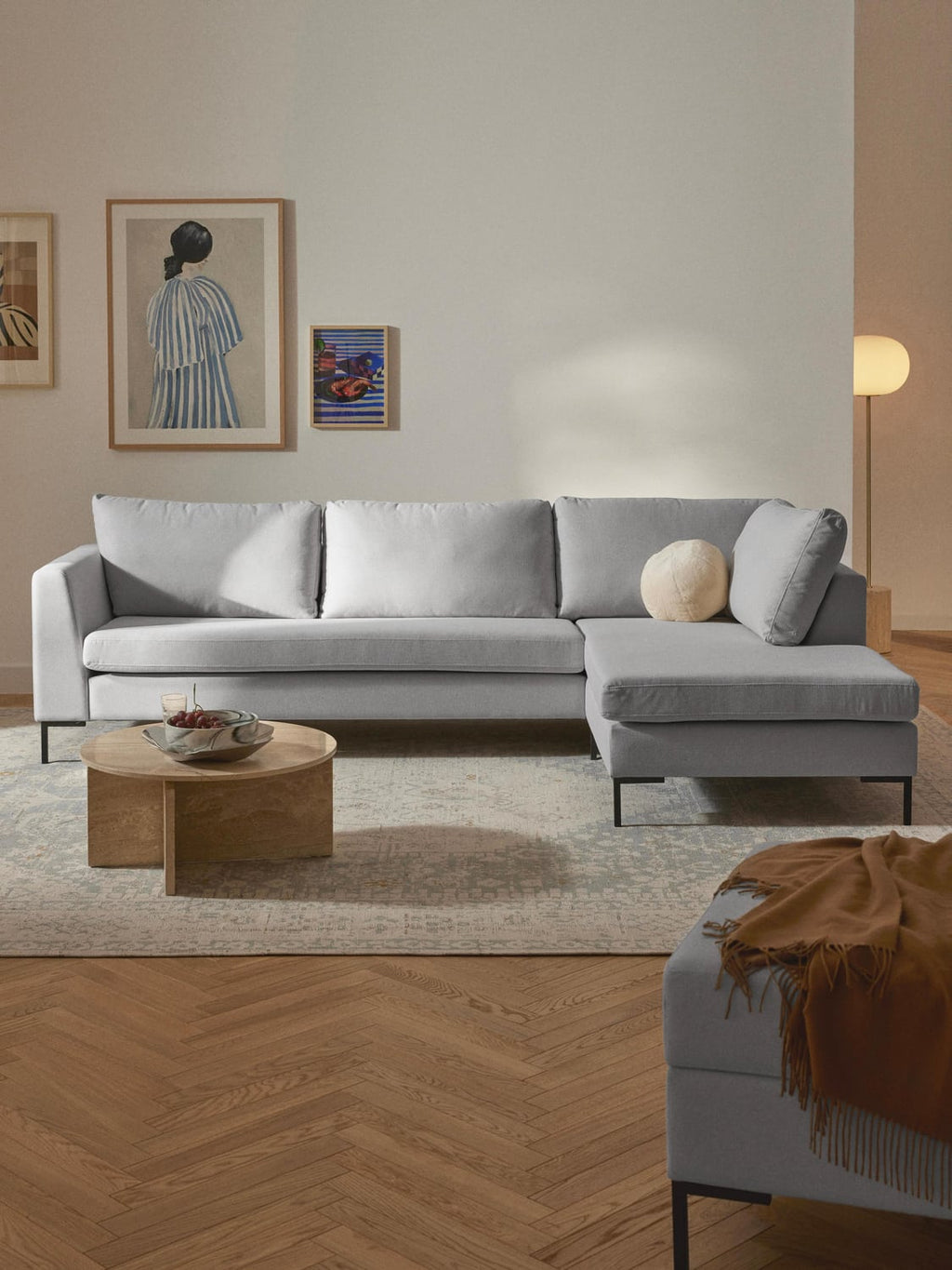 Luna Corner Sofa — Lilac
