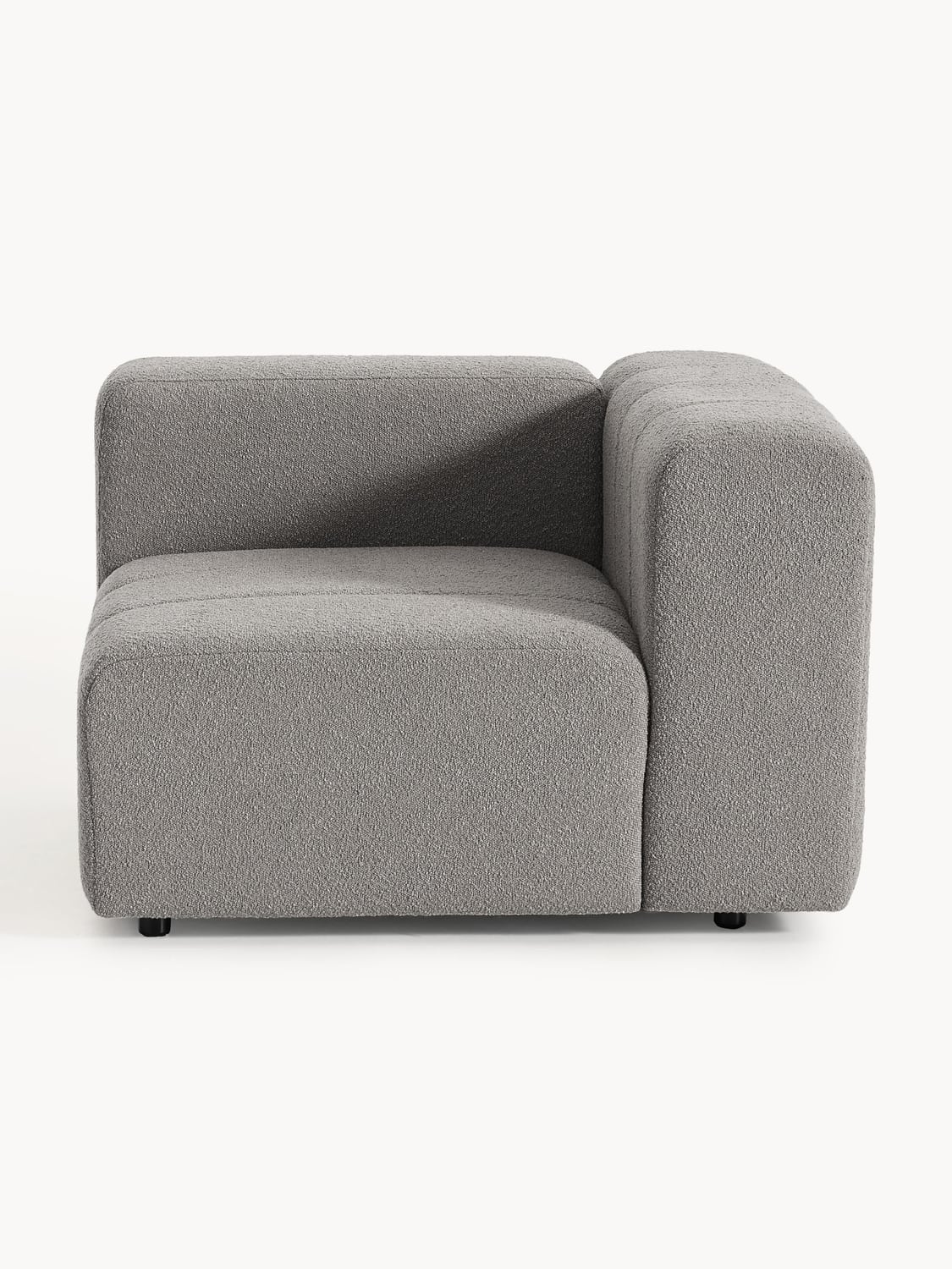 Lena Bouclé Corner Module — Dark Grey