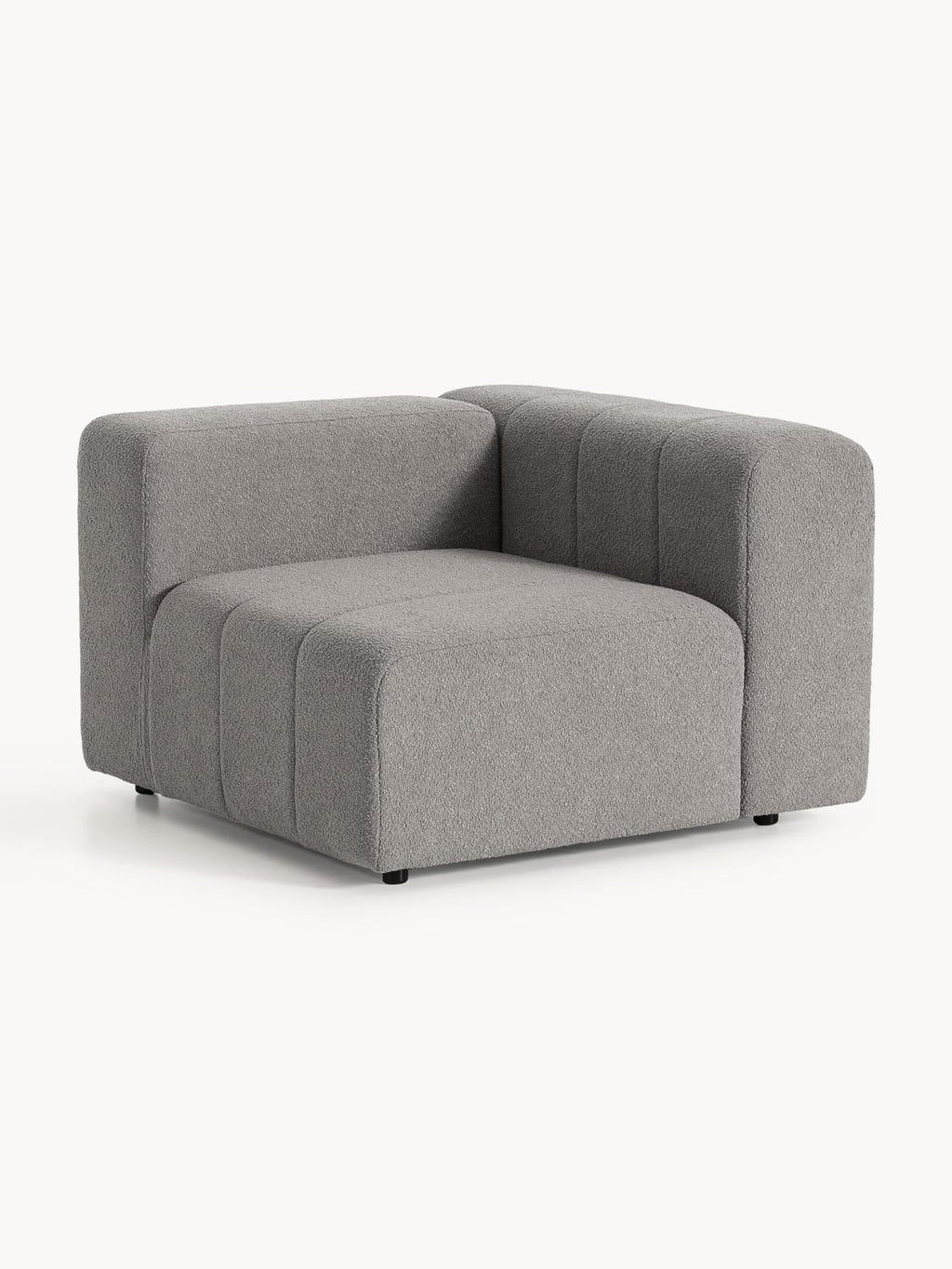 Lena Bouclé Corner Module — Dark Grey