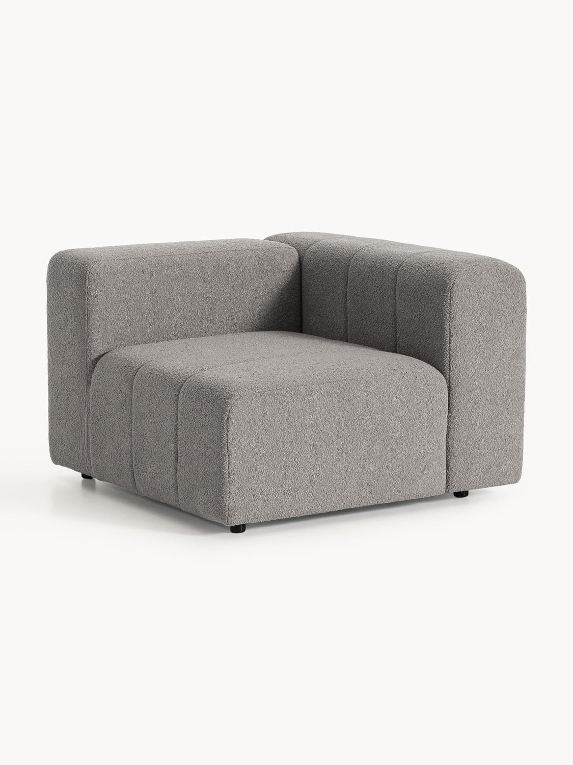 Lena Bouclé Corner Module — Dark Grey