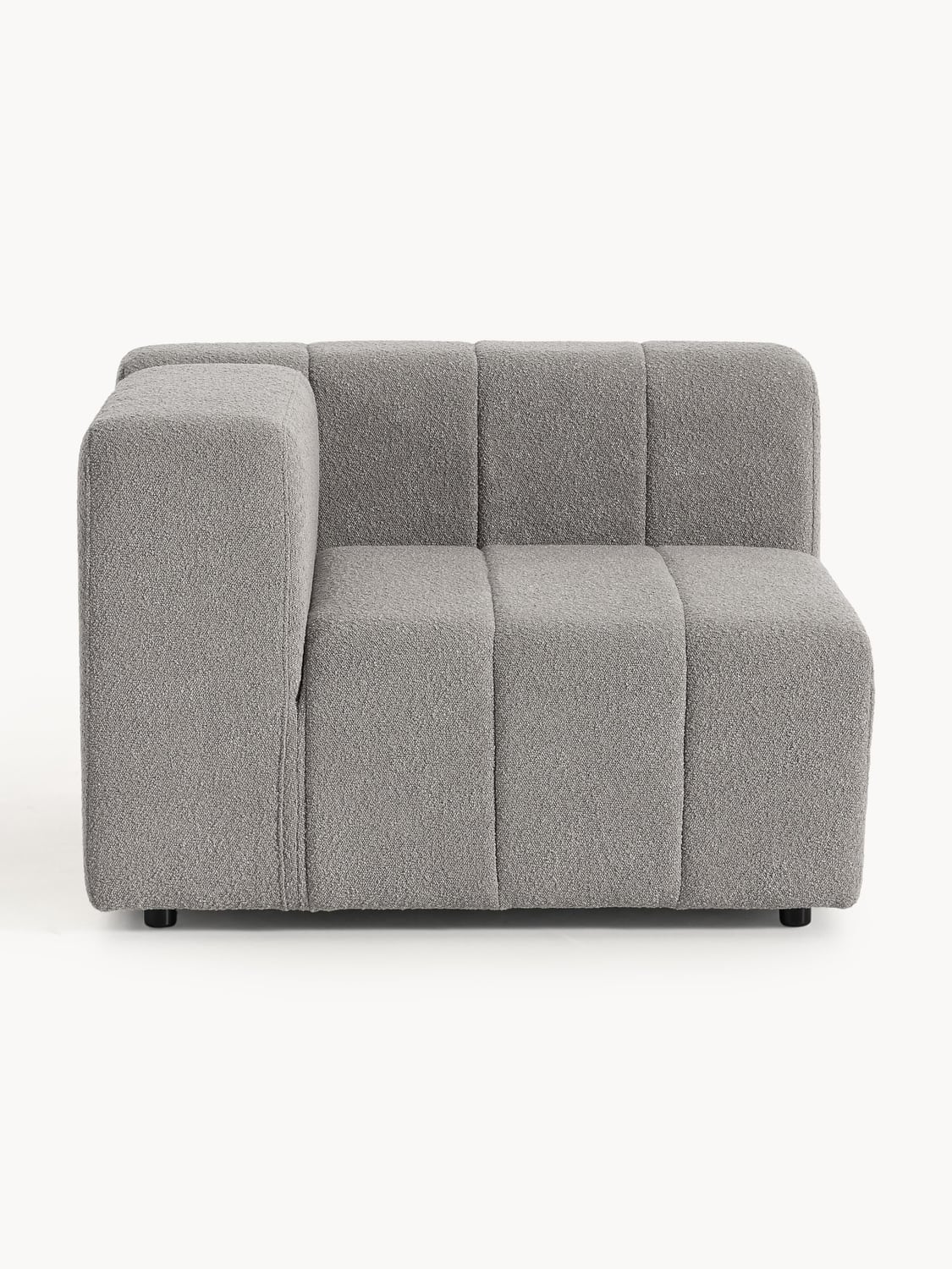Lena Bouclé Corner Module — Dark Grey