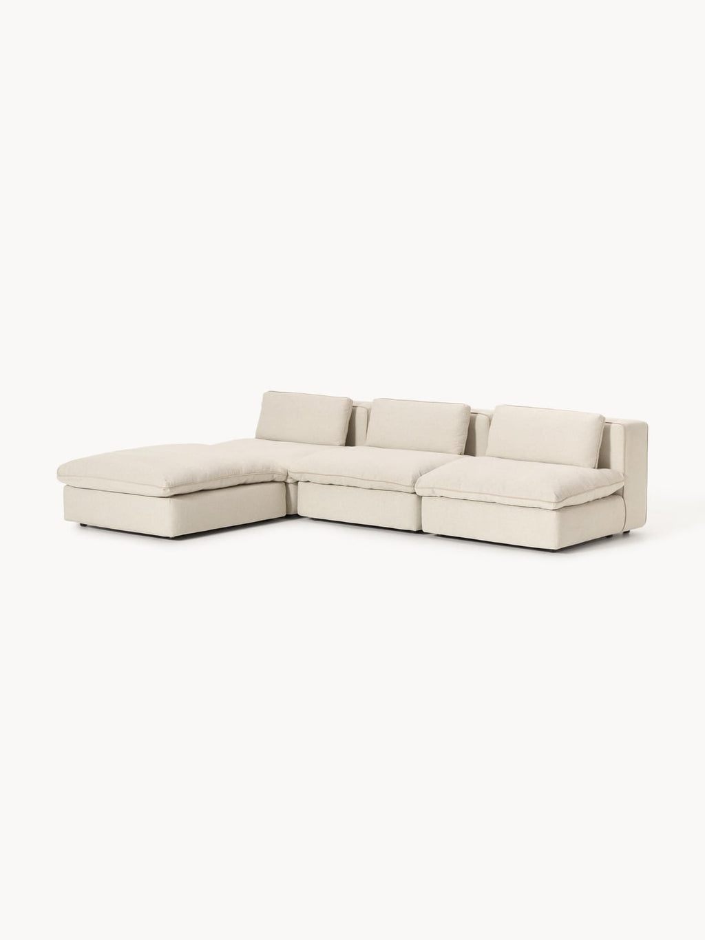 Felix Modular Sofa with Ottoman (left/right) — Light Grey