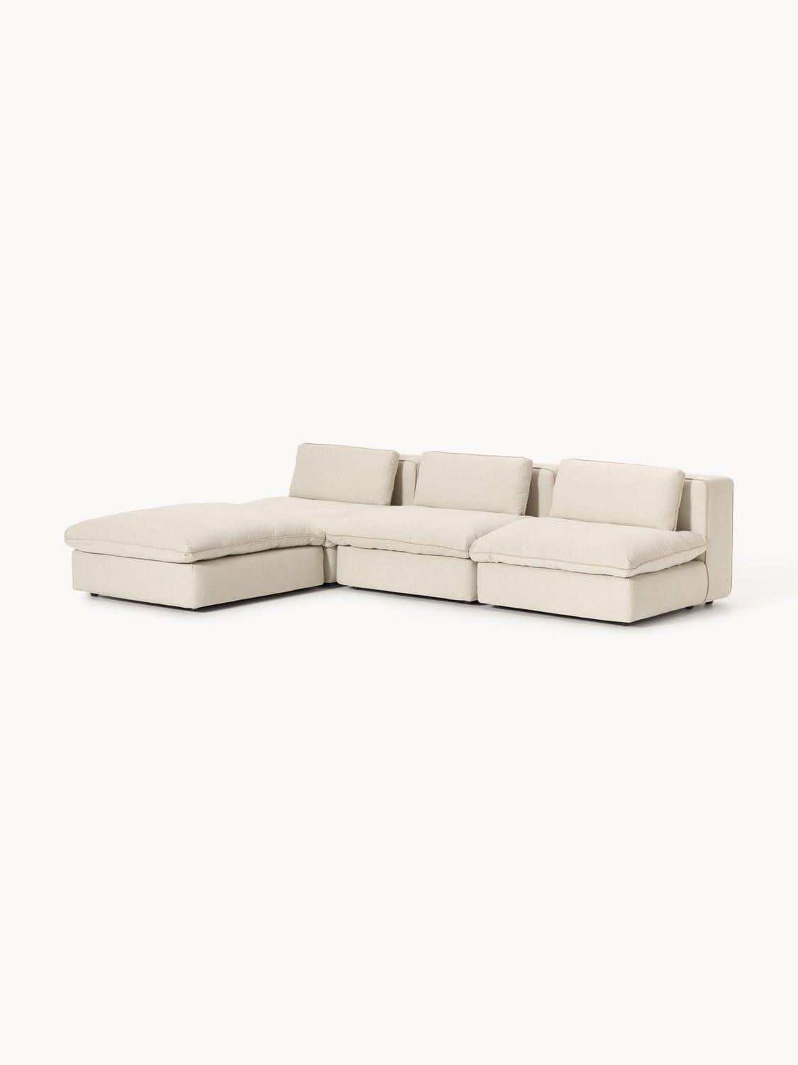 Felix Modular Sofa with Ottoman (left/right) — Light Grey