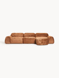 Wolke Modular Teddy Bouclé Corner Sofa (4-seater) — Camel