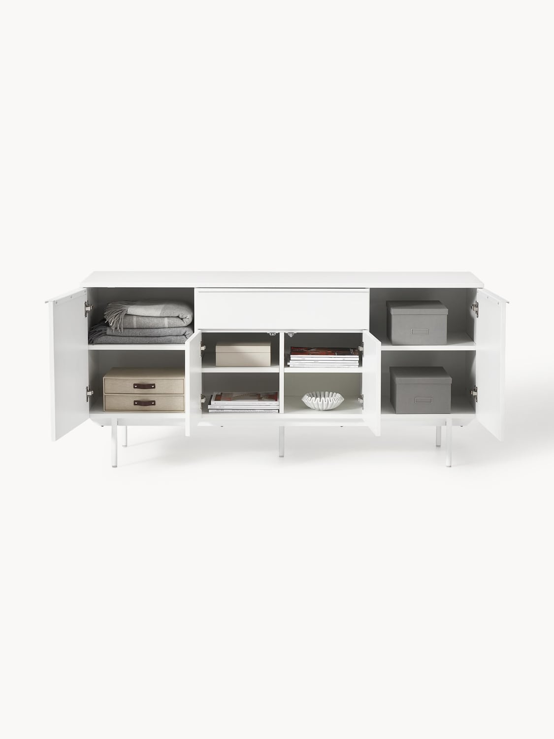 Elona Wooden Sideboard — Ivory