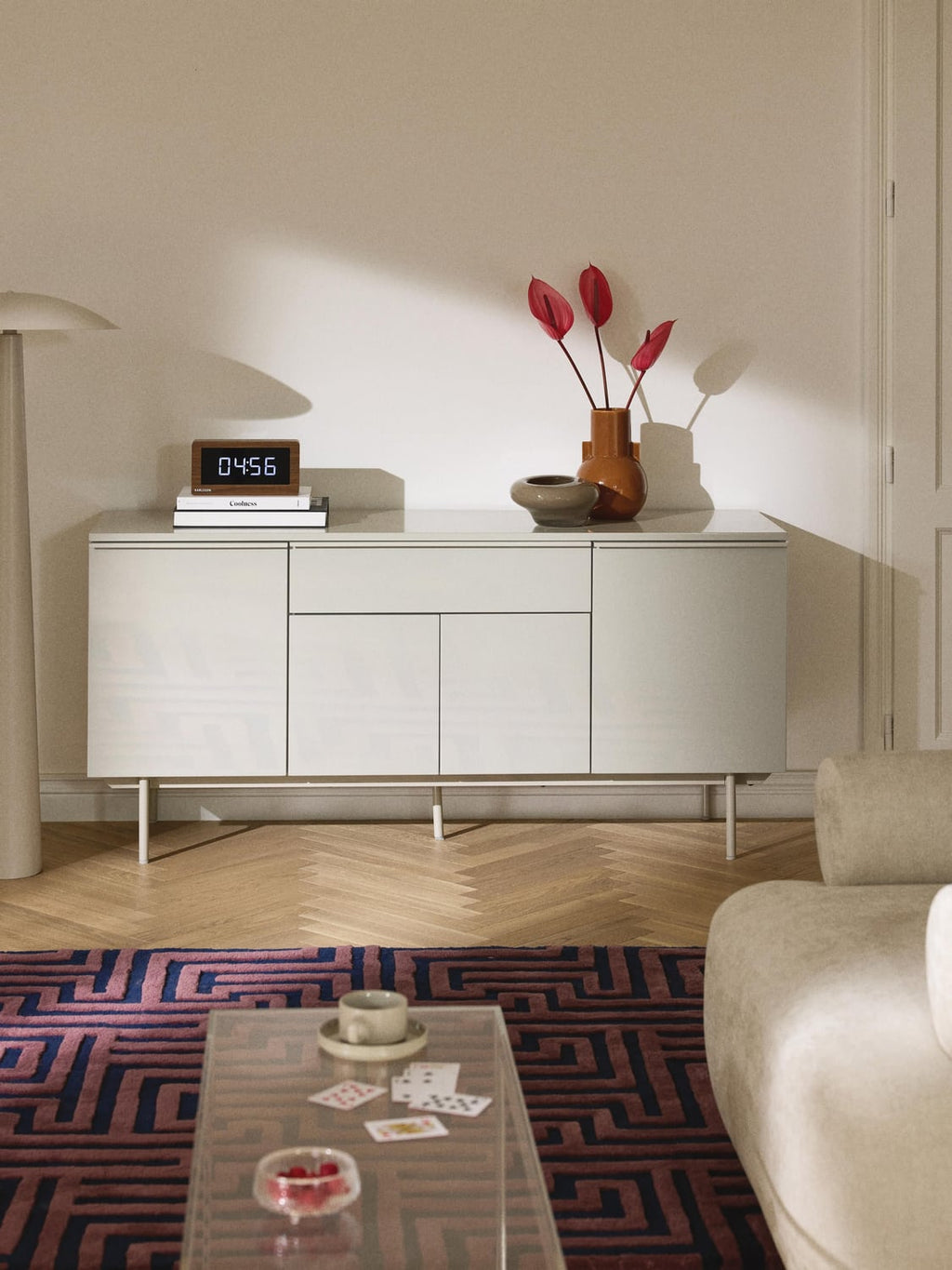 Elona Wooden Sideboard — Cream