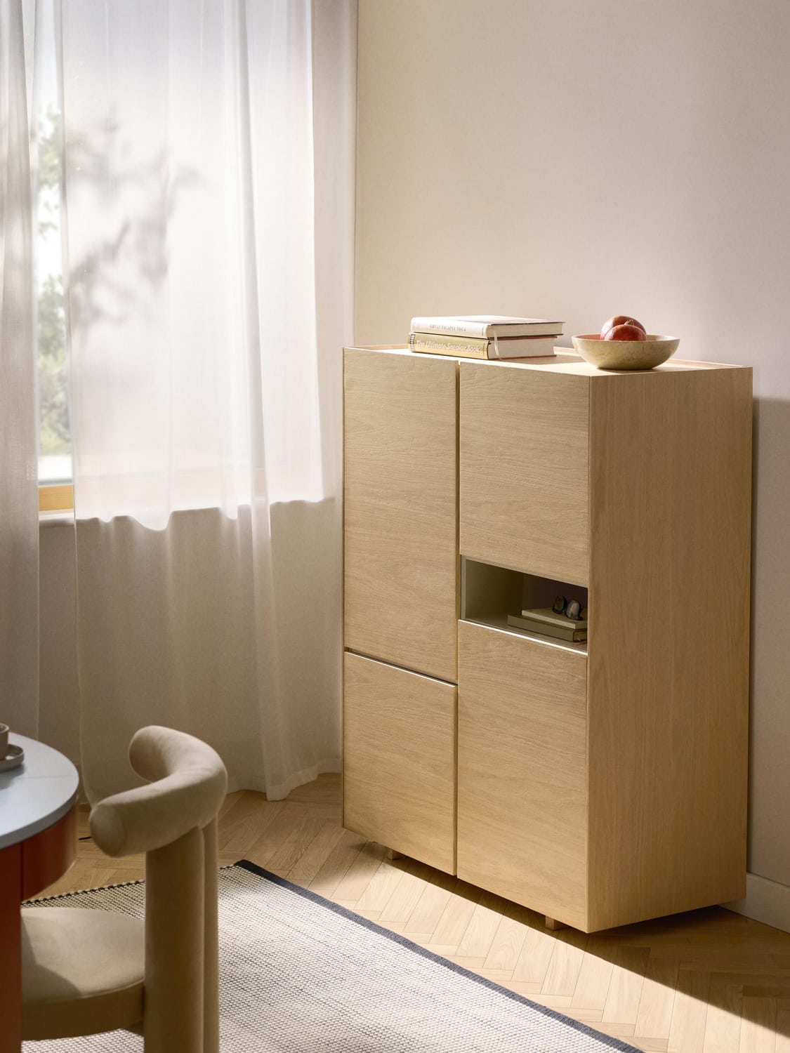 Larsen Wood-Highboard — Sand